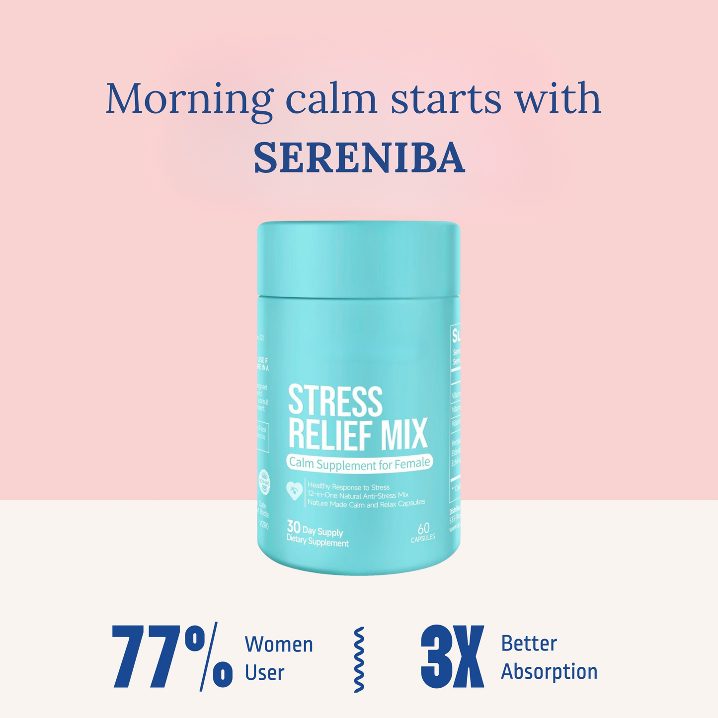 Sereniba – Gentle Vegan Calm for Women | Ashwagandha & Botanicals